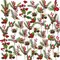50 Pieces Christmas Floral Picks Christmas Artificial Snowy Berry Picks Stems